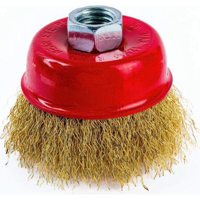 Щетка чашечная (65 мм; М14; латунированная волнистая 0.35 мм) для УШМ Elitech 1820.073800