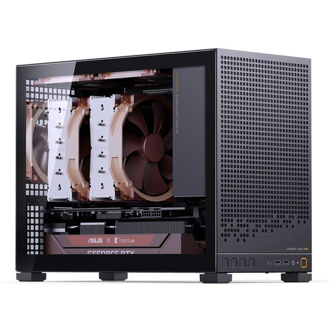 Корпус без блока питания Case JONSBO D32 PRO, Mini-Tower, TG, no fan, 2xUSB-A 3.2 + 1xUSB-C 3.2, mATX, mDTX, mITX Black (D32 PRO BLACK)