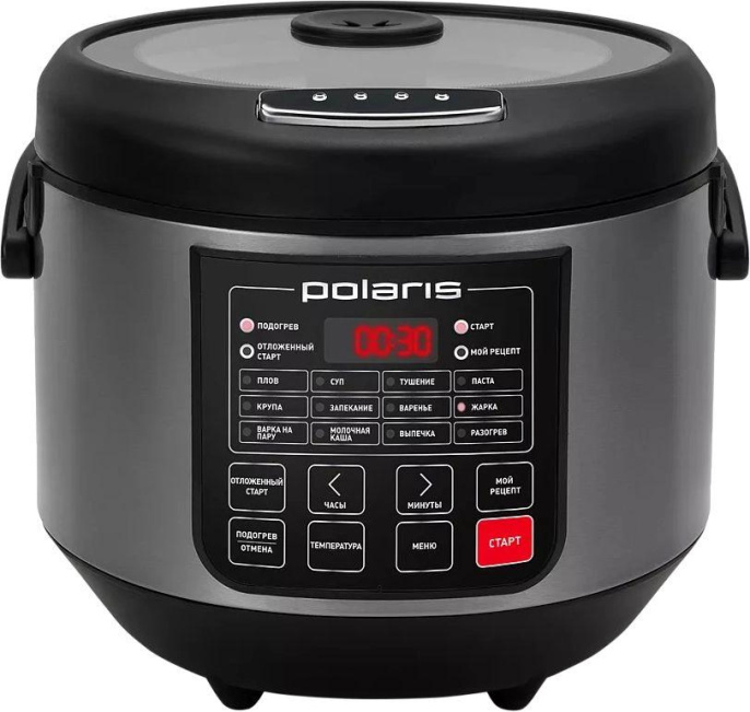 Мультиварка Polaris PMC 0573AD, 750Вт, серебристый/черный