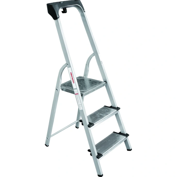 Стальная стремянка с алюминиевыми ступенями 130 мм и органайзером Новая Высота 1x3 1138103