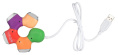 Разветвитель USB 2.0 Buro BU-HUB4-0.5-U2.0-Flower 4порт. разноцветный