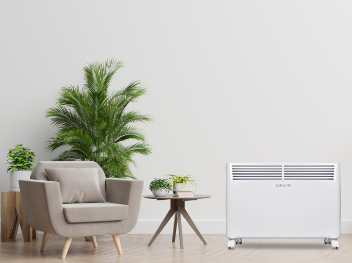 Конвектор SunWind SCH5115,  1500Вт,  с терморегулятором, белый