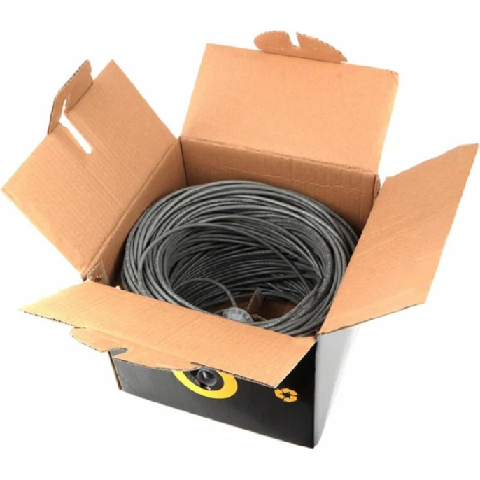 Кабель CABLEXPERT UPC-5040E-SOL/100 UTP, кат.5E, 100м, 4 пары, одножильный, серый