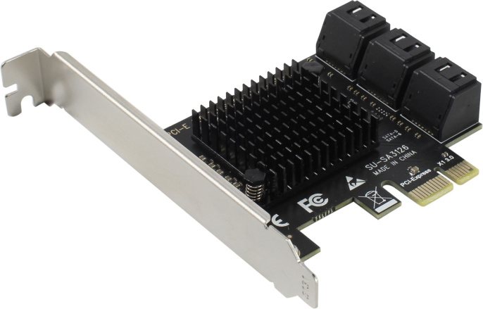 Контроллер ExeGate EXE-516 PCI-E x4 v3.0, SATA3 6Gb/s, 6 int, ASMedia Chipset ASM1166 EX296207RUS