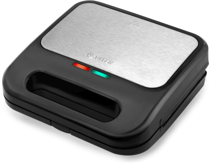 Вафельница Vitek VT-2628 800Вт черный/серебристый