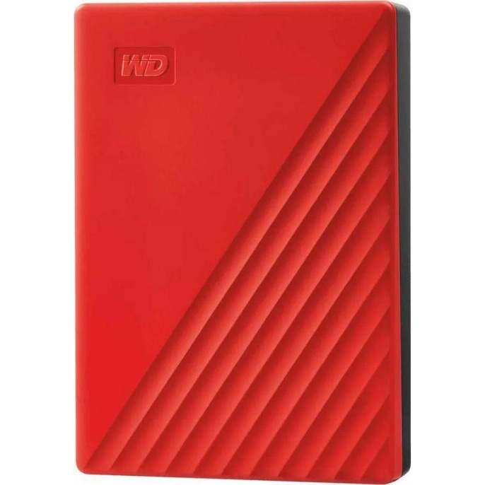 4ТБ Внешний диск HDD  WD My Passport WDBPKJ0040BRD-WESN, USB 3.2 Gen 1, красный
