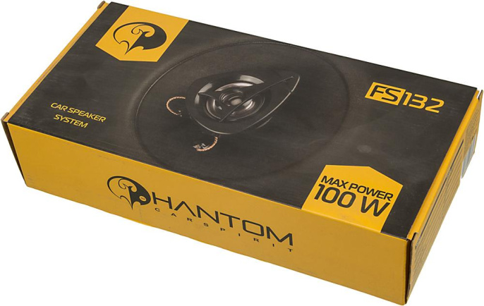 Колонки автомобильные Phantom FS-132 без решетки 100Вт 91дБ 4Ом 13см 5дюйм ком.:2кол. коаксиальные двухполосные 2012579