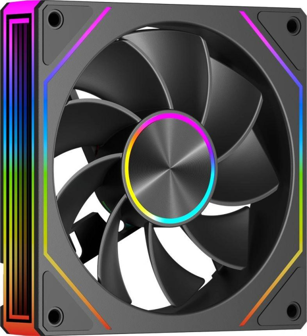 Вентилятор PCCOOLER FG120R Reverse, 120мм, 4-pin, 1800об/мин, 15 - 28.4 дБ, ARGB, черный, Ret [fg120r argb bk]