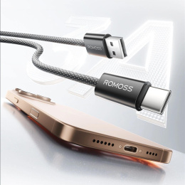 Кабель Romoss CB3038 ver2.0 USB m -USB Type-C m 1.2м черный