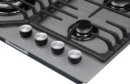 Газовая варочная панель SCHAUB LORENZ SLK GG6018,  4 конфорки,  закаленное стекло,  серый