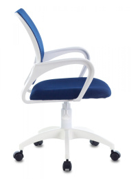 Компьютерное кресло Бюрократ CH-W695NLT темно-синий крестовина пластик белый CH-W695NLT/DB/TW-10N