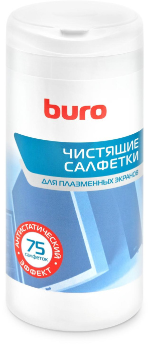 Влажные салфетки Buro BU-Tpsm,  75 шт (туба) для экранов плазменных телевизоров