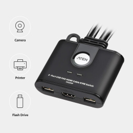 Переключатель KVM Aten CS22HF 2xPC port