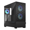 Корпус Case Fractal Design Pop Air RGB TG Clear Tint, Midi-Tower, 3x120mm RGB, 2xUSB-A 3.2 ATX, mATX, mITX Black FD-C-POR1A-06