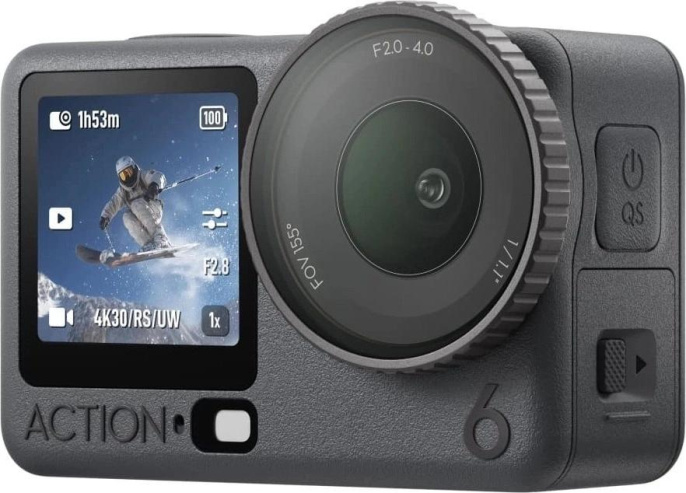 Экшн-камера DJI Osmo Action 6 Standard Combo 4K,  WiFi,  черный