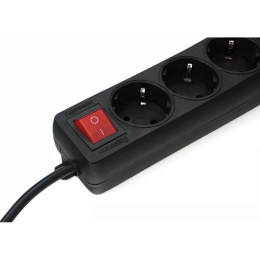 Гарнизон Удлинитель EL-NB-G3-B-3, 3р, 10А, 3м, с выкл. и заземлением, ур.защиты 1, черный, пакет 21222