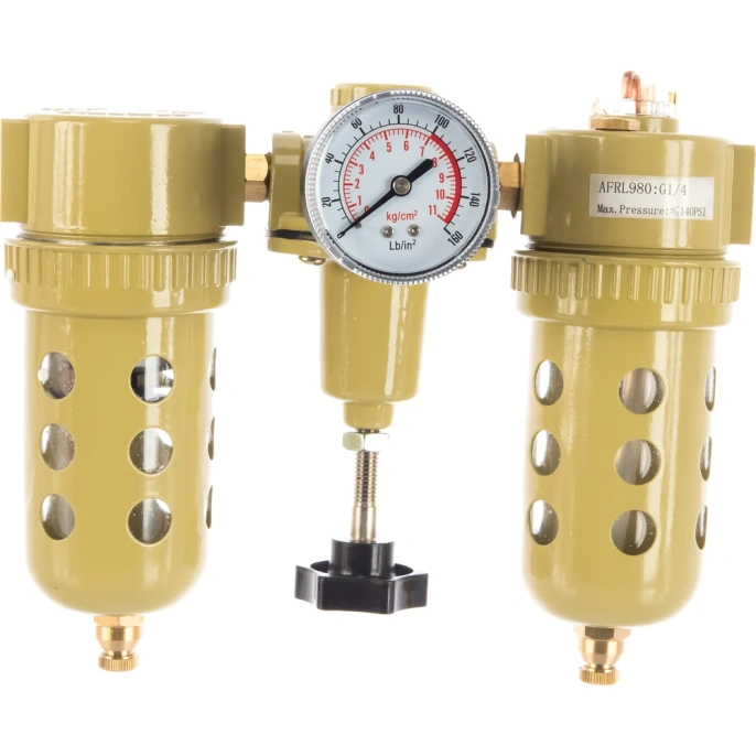 Фильтр редуктор-регулятор с манометром + лубрикатор Voylet 1/4" AFRL-980 005-00073