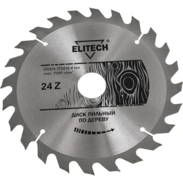 Пильный диск Elitech 1820.055500,  по дереву,  210мм,  2.4мм