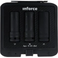 Набор торцевых ударных удлиненных головок Inforce (1/2"; 17, 19, 21 мм) 11-01-262