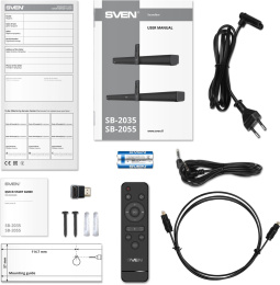 Саундбар SVEN SB-2055, черный 80 Вт, Bluetooth, HDMI, ПДУ, Optical, USB, дисплей SV-022471