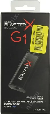 Звуковая карта SB Creative Sound BlasterX G1 (BlasterX Acoustic Engine Pro) 7.1 Ret SB1710 (70SB171000000)