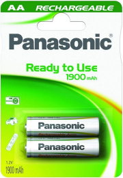 Аккумулятор Panasonic HR6 AA 1900mAh BL2 HHR-3MVE/2BC перезаряжаемый, Ni-Mh, напряжение: 1.2 В