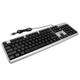 Клавиатура ExeGate Professional Standard LY-401 USB, полноразмерная, влагозащищенная, 104кл., Enter большой, длина кабеля 1,35м, серебристый корпус, Color Box EX264086RUS