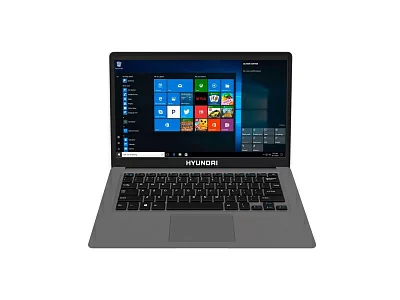 Ноутбук Hyundai HyBook HT14CCIC44EGP 14.1" 1366 x 768 IPS, 60 Гц, несенсорный, Intel Celeron N4020 1100 МГц, 4 ГБ LPDDR4, SSD 128 ГБ, видеокарта встроенная, Windows 10 Pro, цвет крышки серый, цвет корпуса серый