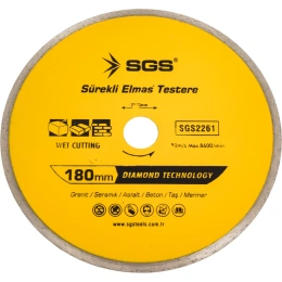 Диск алмазный сплошной для керамики 180х22.2 мм SGS 2261SGS