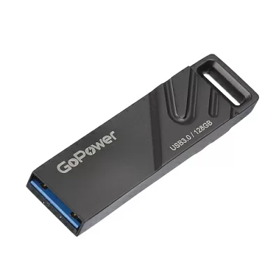 Флеш-накопитель GoPower TITAN 128GB USB3.0 металл черный графит (1/50/1000)