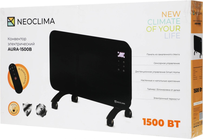 Конвектор Neoclima Aura 1500Вт черный