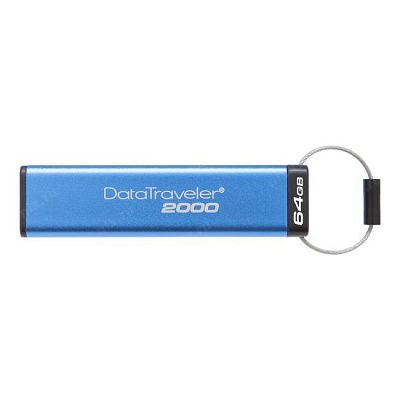 DT2000/64GB 64GB USB-флэш накопитель Kingston Data Traveler 2000 256-AES keypad