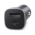 Автомобильное зарядное устройство UGREEN CD130 (30780) USB-C PD+USB-A QC 24W Fast Car Charger. Цвет: серый космос