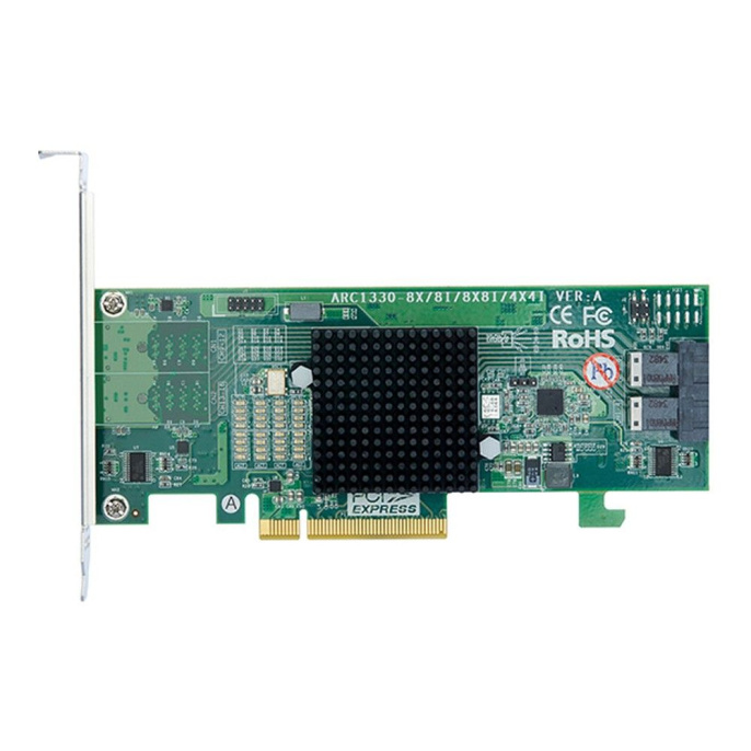 RAID-контроллер Areca ARC-1330-8i PCIe 3.0 x8 Low Profile, SAS/SATA 12G, HBA, 8port 2*int SFF8643 , аналог LSI00344 9300-8I , RTL {10}