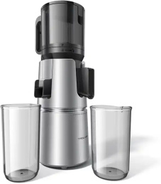 Соковыжималка Trouver Slow Juicer SJ10 номинальная мощность 200 Вт, частота вращения 45-65 об/мин, емкость чащи для сока 900 мл, емкость чащи для мякоти 800 мл, технология двухступенчатого шнекового выжимания, шнек с плотной спиралью, система с двумя чаш