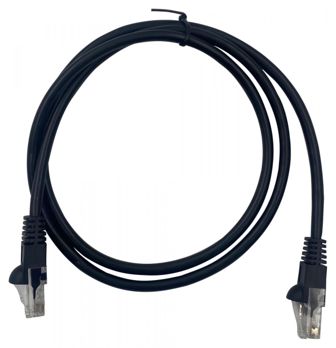 Патч-корд Buro литой molded , UTP, кат.5E, 1м, 4 пары, 26AWG, алюминий омедненный, многожильный, черный