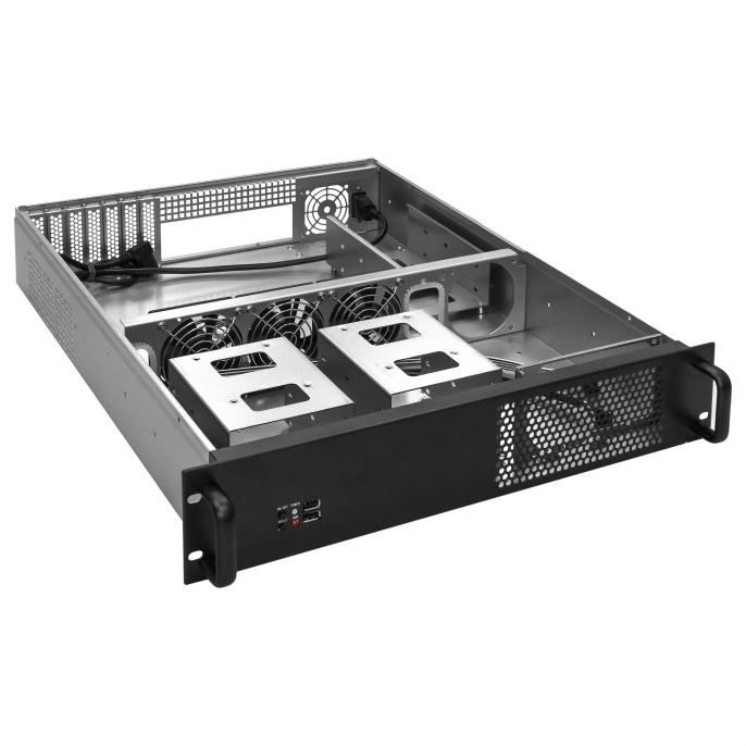 Серверный корпус ExeGate Pro 2U550-08 <RM 19", высота 2U, глубина 550, без БП, 2*USB> EX284959RUS