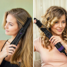 Фен-щетка KitFort КТ-3236-1, 1000Вт, фиолетовый и черный