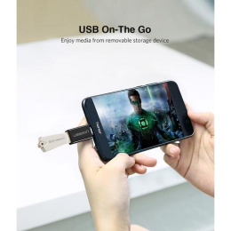 Переходник UGREEN US173-30155, Type C M to USB-A 3.0 F , OTG, скорость до 5 Гбит/с, пластиковый, White