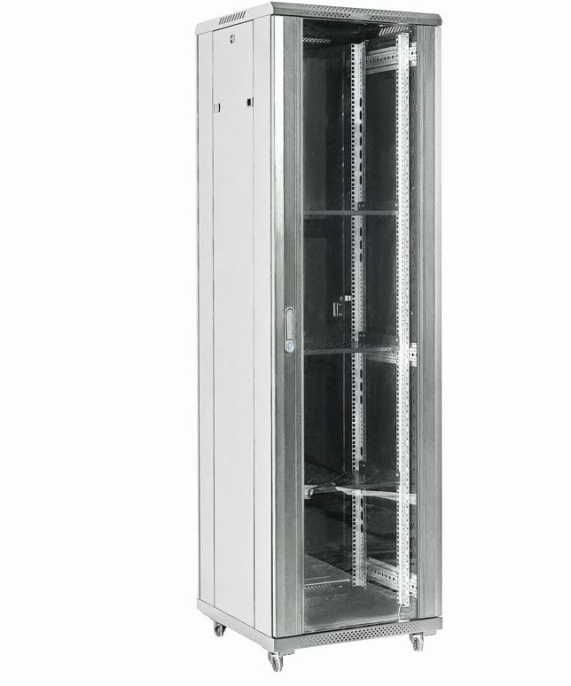 Шкаф коммутационный REXANT 04-3266-211 напольный,  стеклянная передняя дверь,  32U,  600x1609x600 мм