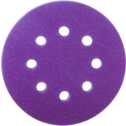 Круг шлифовальный Purple PP627 (125 мм; 8 отверстий; Р180; 100 шт) Hanko PP627.125.8.0180