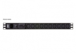 ATEN PE0218SG-AT-G Устройство распределения питания, без управления, 16A, 3.84kW, 18 портов, 1 банк, без IP доступа, ввод C20, 17*C13+C19;без шнуров