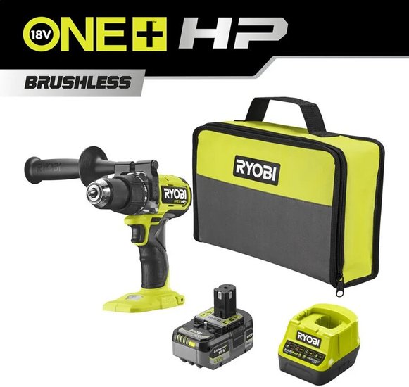 Дрель-шуруповерт ударная RYOBI RPD18X1-1C50S система ONE + (5133006830)