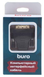 Адаптер Buro DVI-D (m) -  HDMI (f),  GOLD ,  черный [bhp ret ada_hdmi-dvi]
