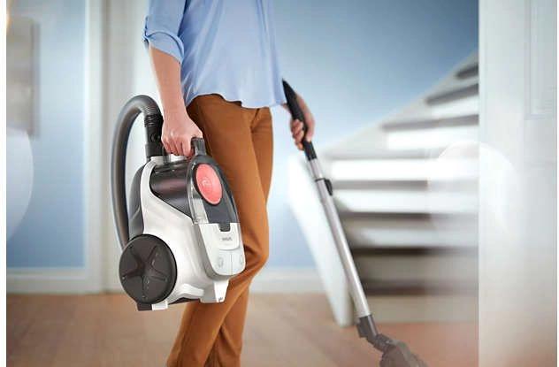 Пылесос Philips 2000 Series XB2042/01, 1800Вт, белый/персиковый