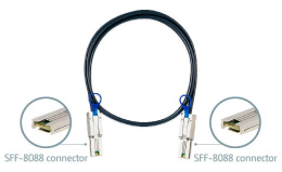 КабельQNAP CAB-SAS05M-8088 mini SAS cable SFF-8088 , 0.5 m