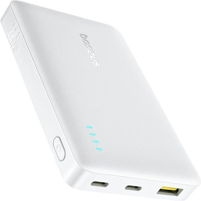 Внешний аккумулятор Baseus P1008210D213-00 EnerFill FP21 Power Bank 10000mAh 22.5W Moon White PPAP-1022-2 емкость: 10000 mAh 37 Wh , максимальная мощность: до 22.5 W, порты: USB-C