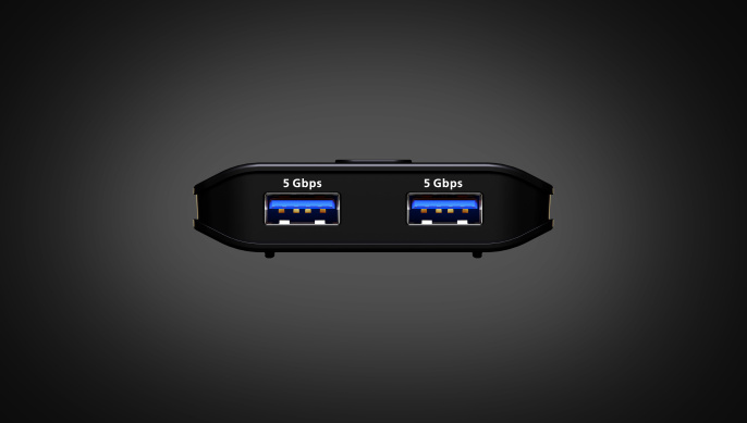 Переключатель электронный ATEN US4322-AT USB, 2 ПК 2 устройства, 2 2 USB A-тип, Female, со шнурами A-A 2х1.5м., USB 3.2 Gen1