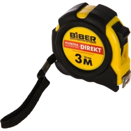 Рулетка (обрезиненный корпус, 3 м х 16 мм) Biber DIREKT 40102 тов-054500