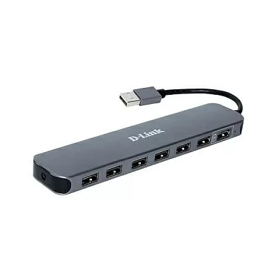 Концентратор usb D-Link DUB-H7/E1A, 7-port USB 2.0 Hub.7 downstream USB type A (female) ports, 1 upstream USB type A (male), support Mac OS, Windows XP/Vista/7/8/10, Linux, support USB 1.1/2.0, fast charge mode.Powe